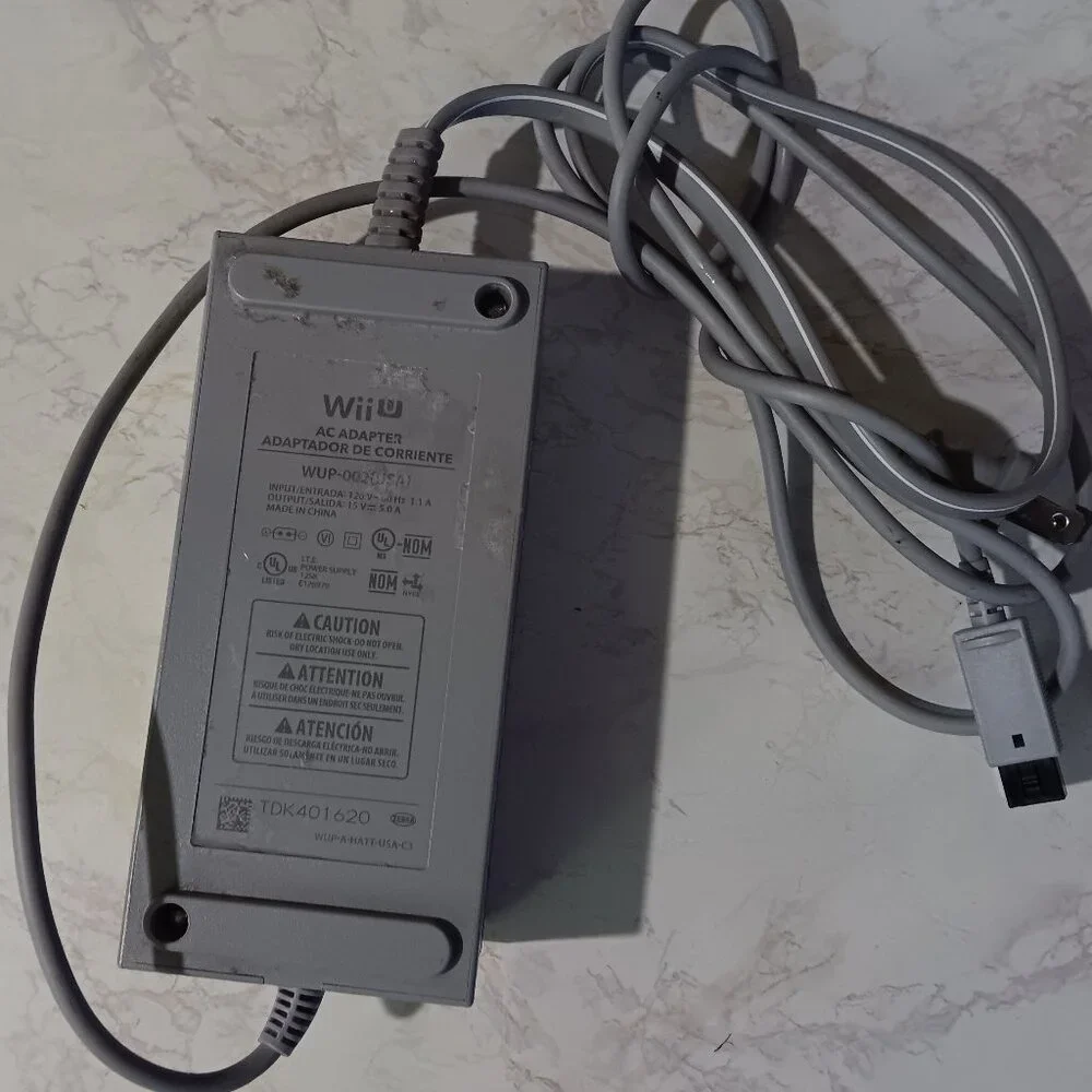 Wii-U Console Power Cable Nintendo OEM System AC Adapter Cord WUP-002
